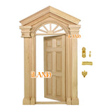 iLAND Miniature Dollhouse Accessories Wood Door