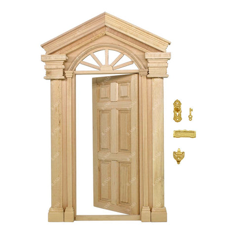 Miniature Dollhouse Accessories Wood Door