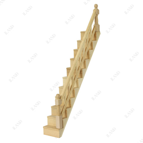 Dollhouse Stairs w/ Adjustable Handrails & Corner Boards