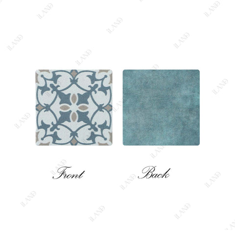 Dollhouse Flooring Boards (60 pcs Rococo Floral & Blue Marble Tiles)