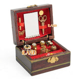 Dollhouse Accessories Mini Wood Jewelry Box