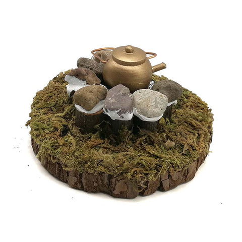 Miniature Fairy Garden Campfire Cookout