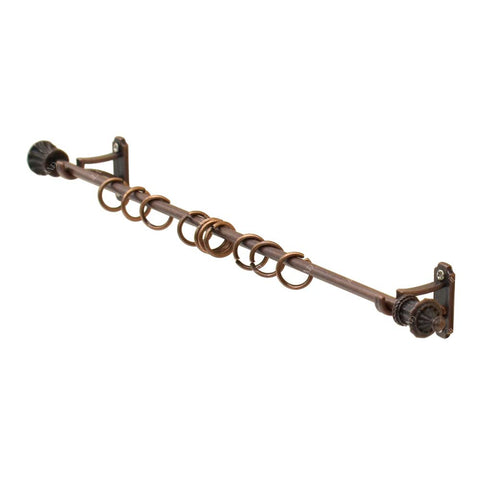 Dollhouse Mini Curtain Rods With Antique Crown Finial (Premium Bronze)