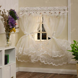 Dollhouse Lace Tulle Curtains 2pcs