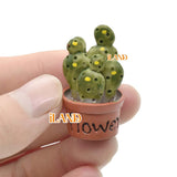 ILAND Dollhouse Mini Faux Succulents