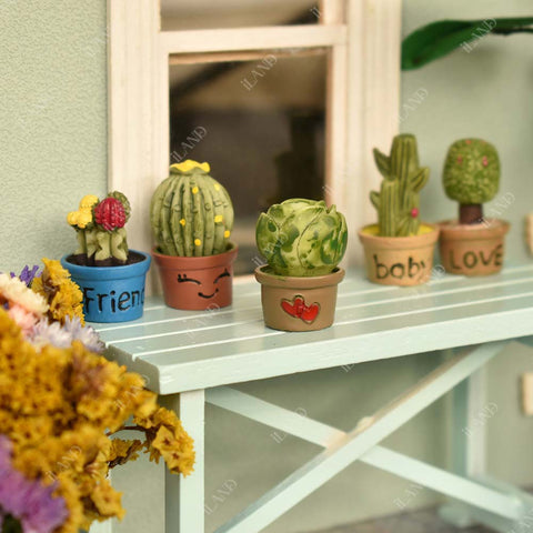 Dollhouse Mini Faux Succulents