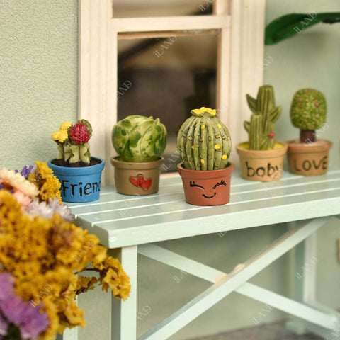 Dollhouse Mini Faux Succulents