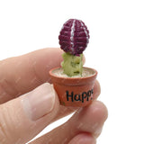 ILAND Dollhouse Mini Faux Succulents