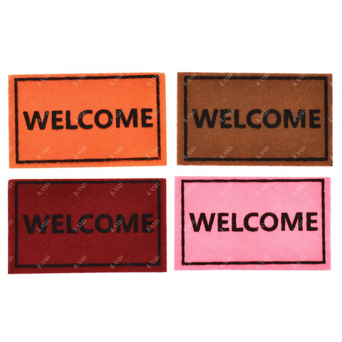 Dollhouse Accessories Welcome Floor Mat  4pcs