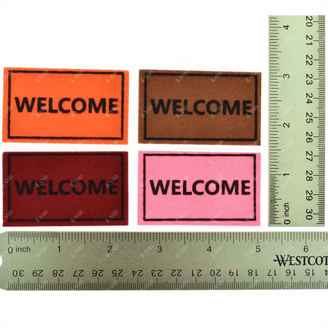 Dollhouse Accessories Welcome Floor Mat  4pcs