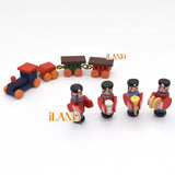 Dolllhouse Accessories Wood Train and a Four-piece Band