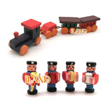 Dolllhouse Accessories Wood Train and a Four-piece Band