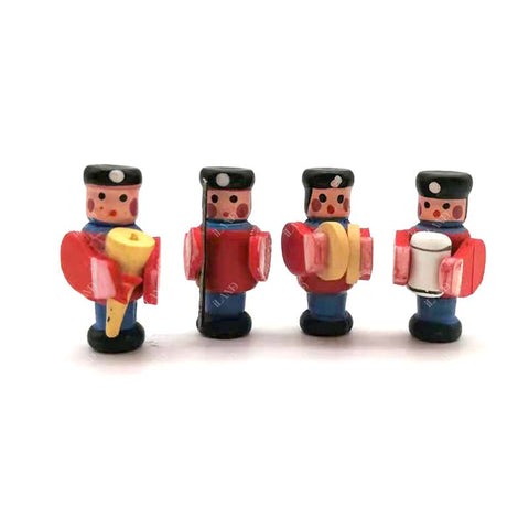 Dolllhouse Accessories Wood Train and a Four-piece Band