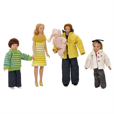 Porcelain Dollhouse People Modern Family