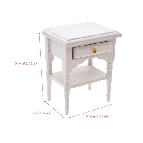 Wooden Dollhouse Bedroom Set w/Piano (Sweet Doll Furniture 6pcs)