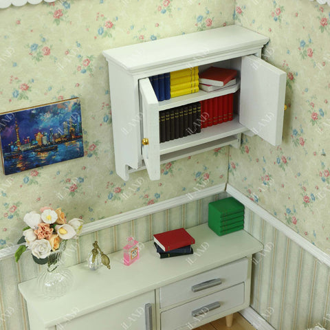 White Dollhouse Wall Cabinet