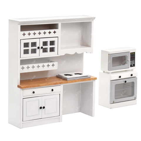 Luxury Kitchen Dollhouse Kitchen with Dollhouse Accessories Set