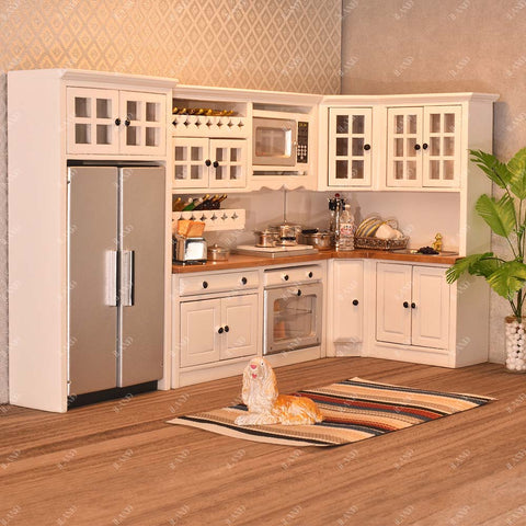 Luxury Kitchen Dollhouse Kitchen with Dollhouse Accessories Set