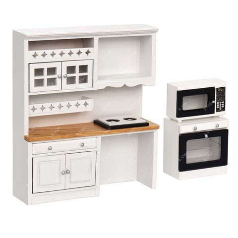 Luxury Kitchen Dollhouse Kitchen with Dollhouse Accessories Set