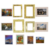 Dollhouse Accessories Frames w/Printed Classical Paintings Set