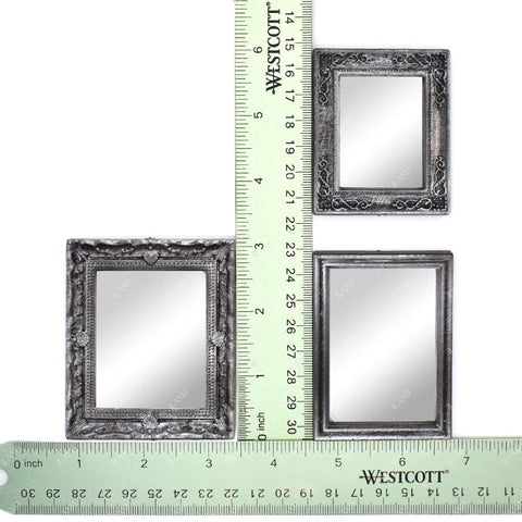 Glass Dollhouse Mirror Luxury 4pcs