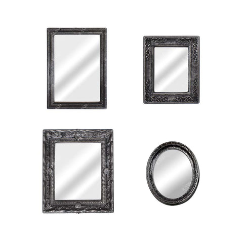 Glass Dollhouse Mirror Luxury 4pcs