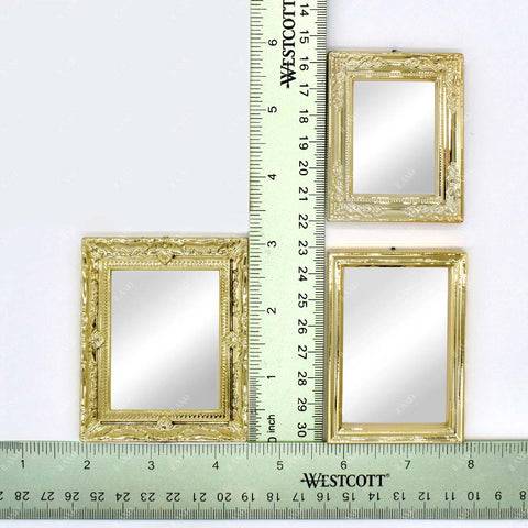 Glass Dollhouse Mirror Luxury 4pcs