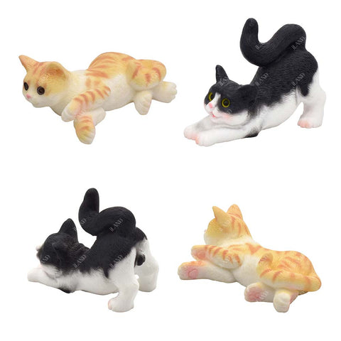 4PCS Mini Cat Figures w/ Accessories