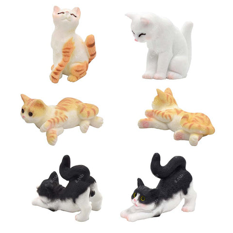 4PCS Mini Cat Figures w/ Accessories