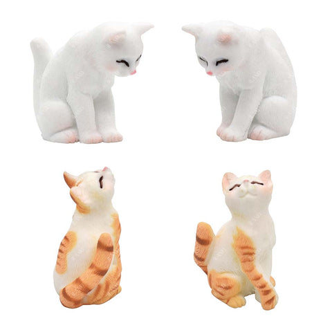 4PCS Mini Cat Figures w/ Accessories