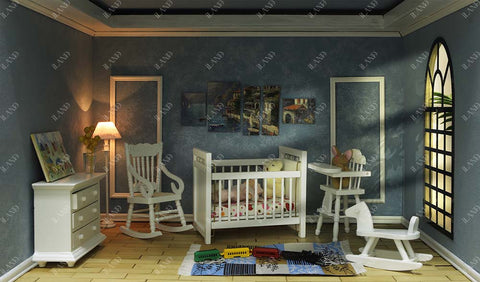 Miniature Dollhouse Furniture and Accessories for Dollhouse Nursery on 1/12 Scale (Lovely 14pcs)