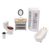 Dollhouse Bathroom Set Modern 7pcs