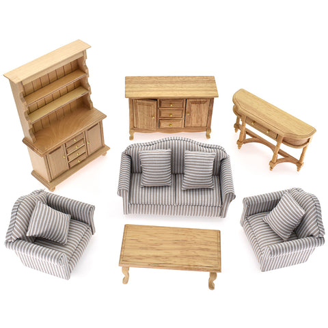 Dollhouse Furniture Set (Classic Doll Furniture 7pcs)