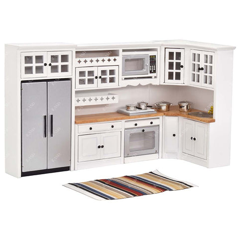 Luxury Kitchen Dollhouse Kitchen with Dollhouse Accessories Set