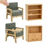 Modern Dollhouse Armchairs & Cabinets 4pcs  