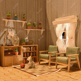 Modern Dollhouse Armchairs & Cabinets 4pcs  