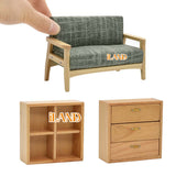 Modern Dollhouse Couch & Cabinets 3pcs