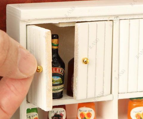 Dollhouse Kitchen Cabinet w/ Mini Pots & Eggs