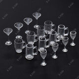 Dollhouse Accessories of 16pcs Wine Glasses Goblets