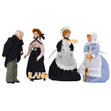 Porcelain Dollhouse People Victorian Maid& Chamberlain