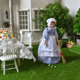 Porcelain Dollhouse People Victorian Maid& Chamberlain