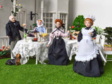 Porcelain Dollhouse People Victorian Maid& Chamberlain