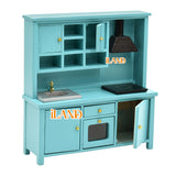 Dollhouse Blue Modern Kitchen Cabinet