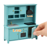 Dollhouse Blue Modern Kitchen Cabinet