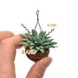 Dollhosue Miniature Plantsw/ Wall Hooks 5pcs