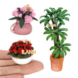 Dollhouse Miniature Clay Flowers 3pcs