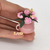 Dollhouse Miniature Clay Flowers 3pcs