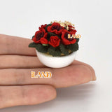 Dollhouse Miniature Clay Flowers 3pcs