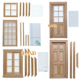 Dollhouse Doors and Windows Set 20pcs