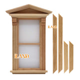 Triangular Top Dollhouse Doors and Windows Set